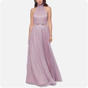 New Betsy & Adam Womens Pink Embellished Maxi Evening Dress Gown 2 BHFO 0130
